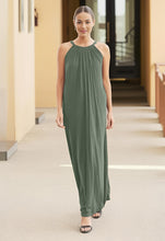 Load image into Gallery viewer, Maxi dress with halter style bow-tie closure
