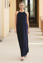Load image into Gallery viewer, Maxi dress with halter style bow-tie closure
