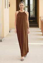 Load image into Gallery viewer, Maxi dress with halter style bow-tie closure

