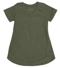 Load image into Gallery viewer, Short sleeve flowy t-shirt - Heather Moss

